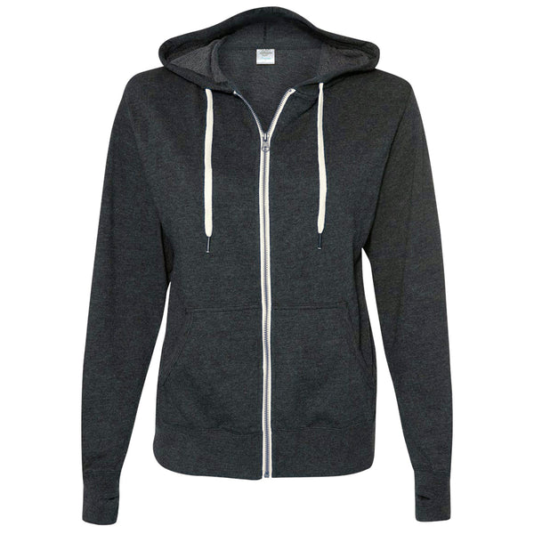 knitting factory entertainment zip-up hooded sweatshirt front