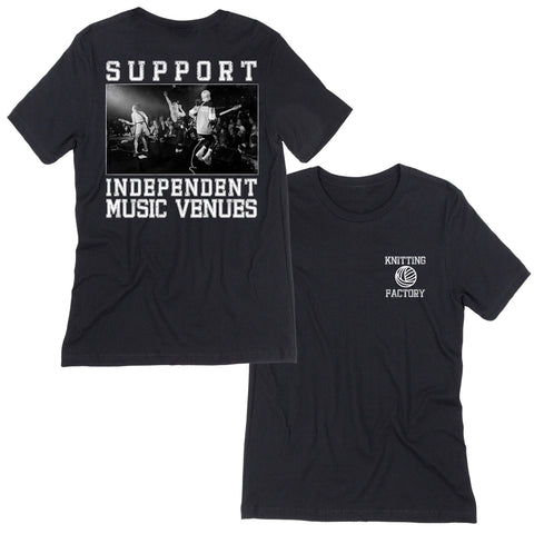 support independent music venues t-shirt black